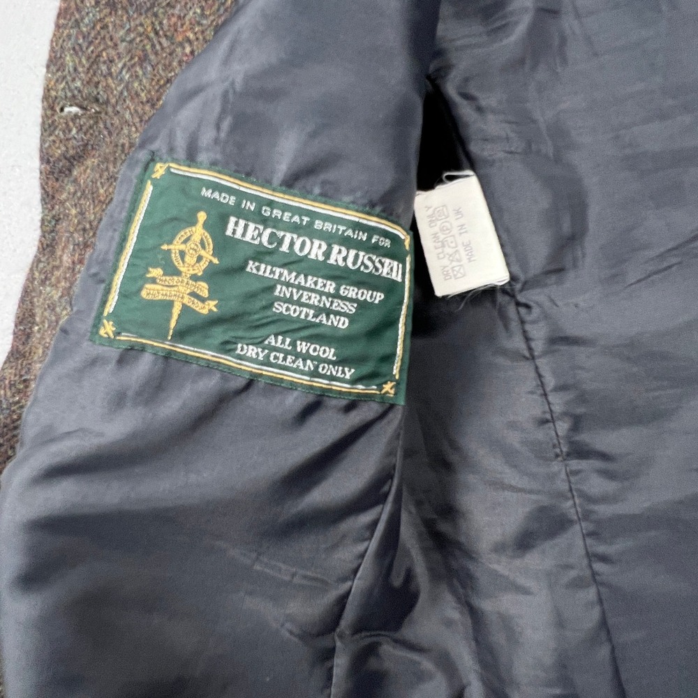 Harris Tweed Wool Blazer Womens 14 Jacket Wool Herringbone Scottish Coat - Picture 4 of 16